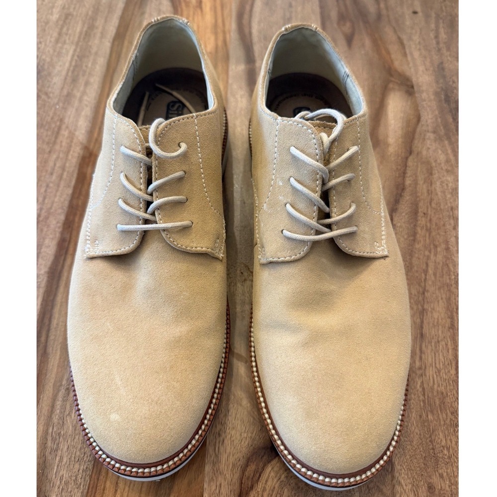 Simple Shoes Iconiclat Mens 8M Tan Suede Leather Oxford Derby Casual Shoes